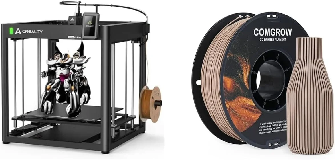 چاپگر سه بعدی Creality Ender 5 Max، با حداکثر سرعت چاپ 700 میلی متر بر ثانیه، تراز خودکار، اکسترودر دمای بالای 300 درجه سانتیگراد، ریل خطی دقیق، محور دوگانه Z، فریم قوی و فیلامنت چوب