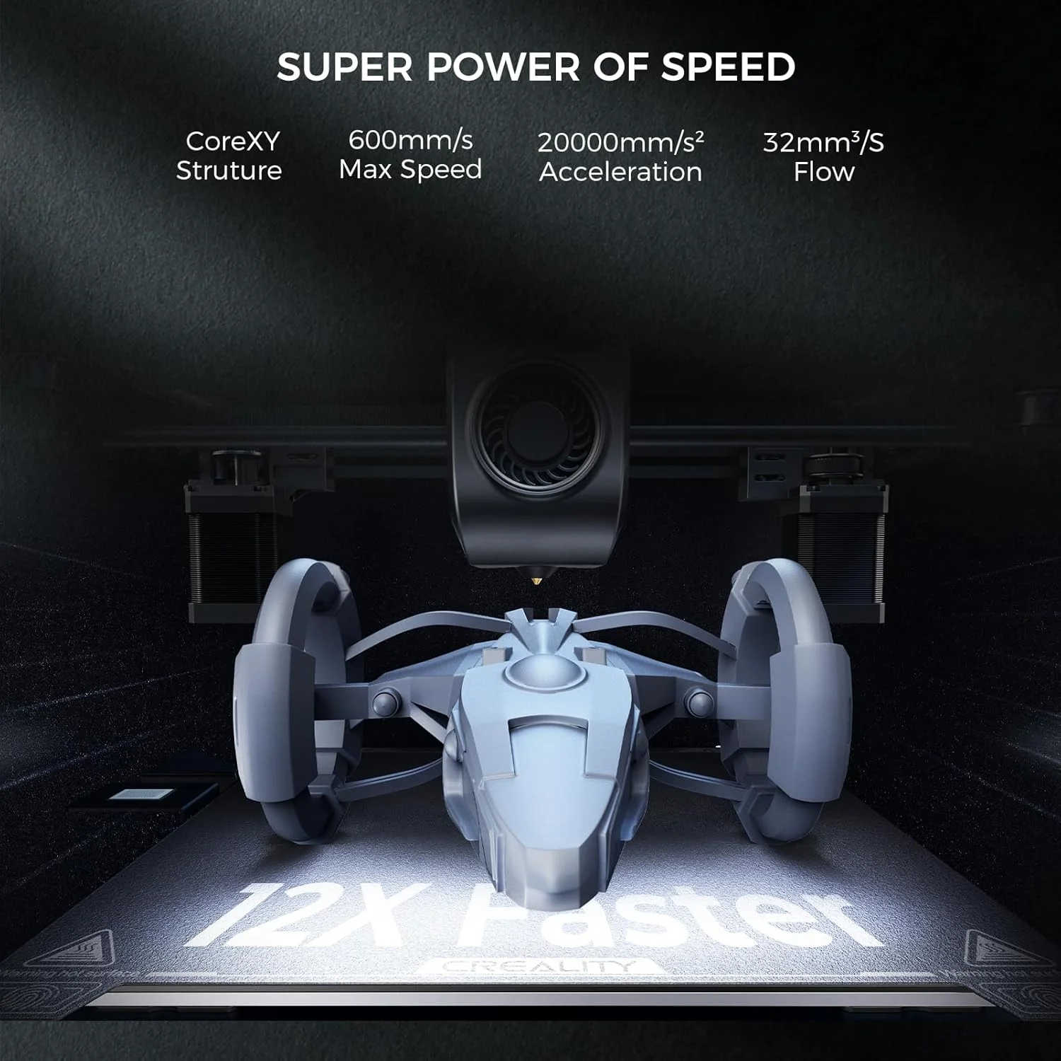 پرینتر سه بعدی Creality K1 MAX به همراه فیلامنت PLA قرمز Creality Hyper