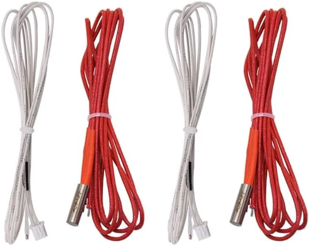 مجموعه ترمیستور میله گرمایشی 4 عددی، کیت سنسور دمای هات‌اند پرینتر سه بعدی برای Mega i3 Mega Pro، 12 ولت 40 وات