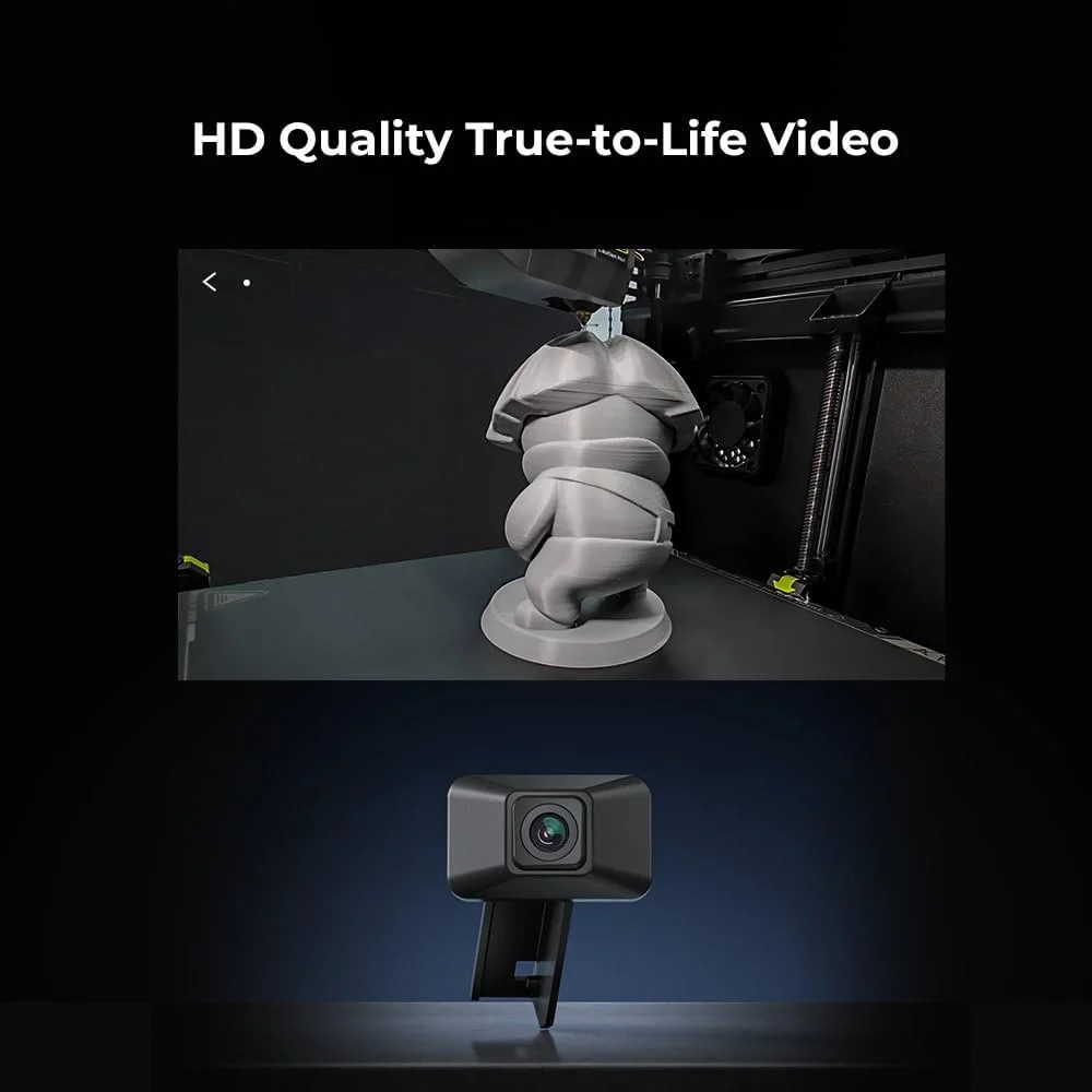 دوربین هوش مصنوعی با کیفیت HD ارتقا یافته Creality K1، کیفیت HD و ویدیوی واقعی، فیلمبرداری تایم لپس، تشخیص هوش مصنوعی، نصب آسان، لوازم جانبی پرینتر سه بعدی برای K1/K1 Max