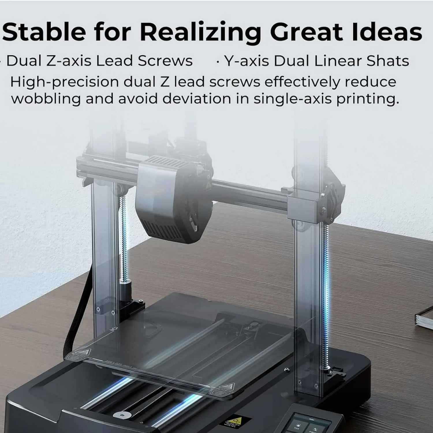 پرینتر سه بعدی V3 SE با تراز خودکار CR Touch، چاپ FDM با سرعت بالا 250 میلی‌متر بر ثانیه، اکسترودر مستقیم Sprite، محور دوگانه Z، بارگذاری خودکار فیلامنت