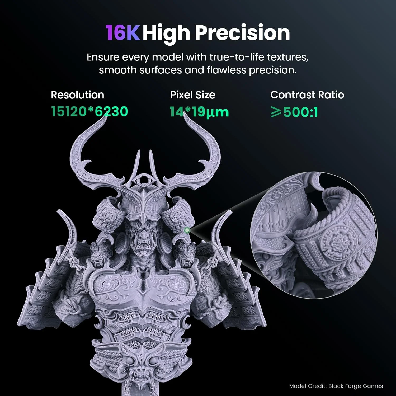 چاپگر سه بعدی رزینی GK3(B) با رزولوشن 16K HD LCD، محور Z با پیچ توپی، کنترل از طریق اپلیکیشن و دستگاه کیورینگ Cure3، ایستگاه شستشو و کیورینگ رزین UV با طول موج 405 نانومتر و ابعاد 10.3 اینچ