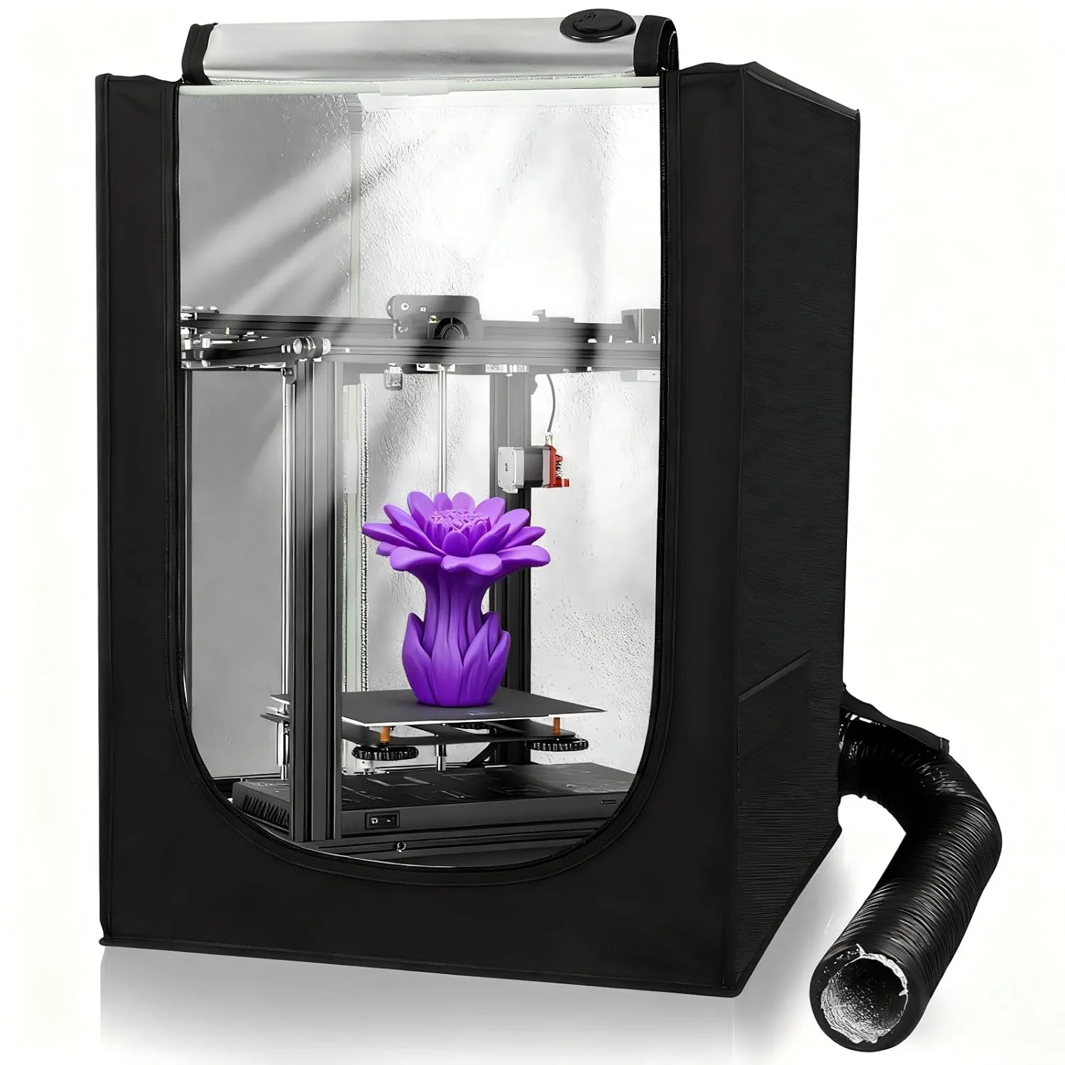 محفظه پرینتر سه بعدی با سیستم تهویه و پنجره های شفاف، سازگار با Bambu Lab P1/Creality Ender 3/Neptune 3 Pro/Anycubic Kobar 2/Flashforge AD5M