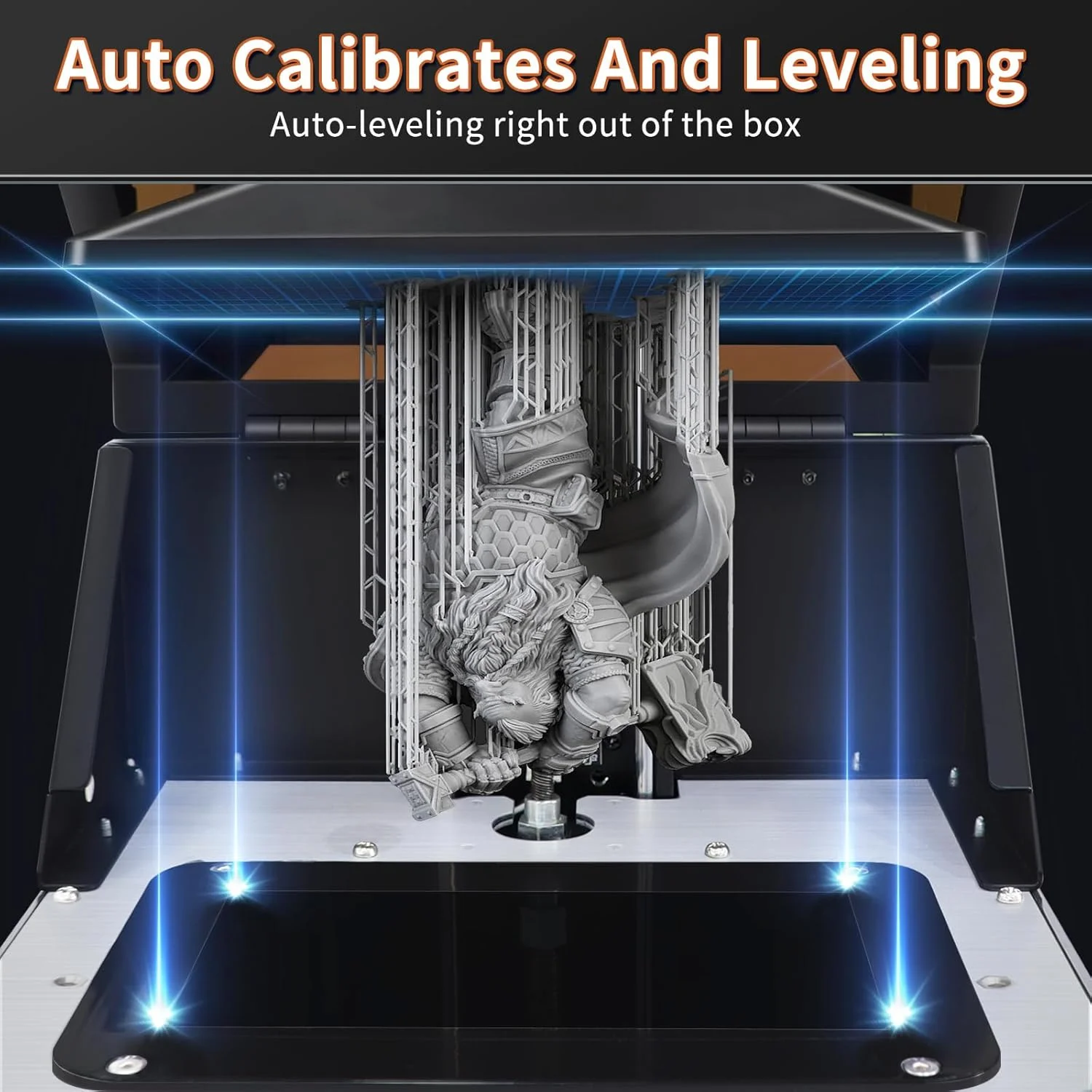 چاپگر سه بعدی رزینی کوچک MALYAN S100 با صفحه نمایش LCD 2K 5.5 اینچی، دقت بالا، تراز خودکار، اندازه چاپ 115 x 65 x 110 میلی متر، مناسب برای مبتدیان