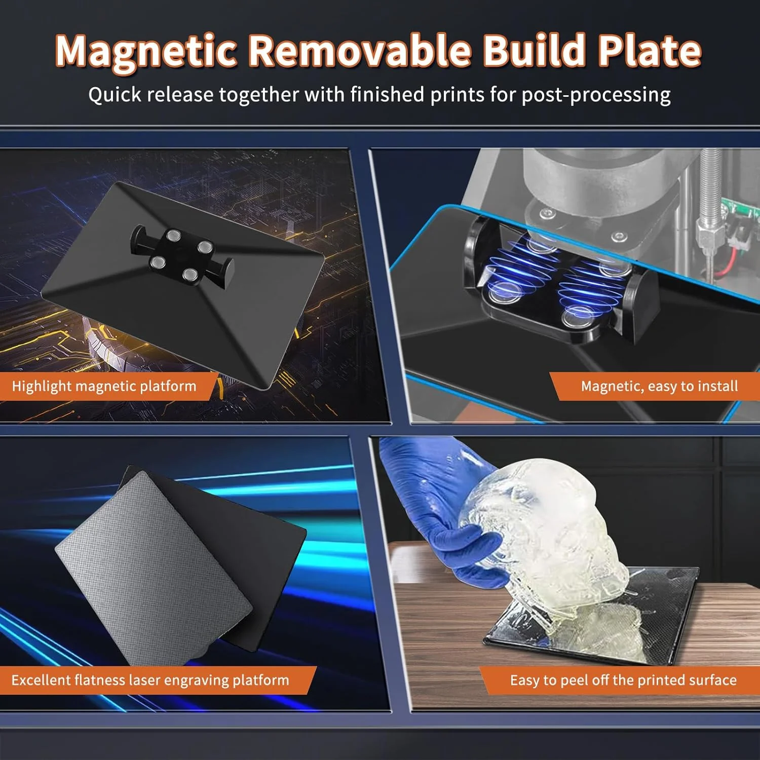 چاپگر سه بعدی رزینی کوچک MALYAN S100 با صفحه نمایش LCD 2K 5.5 اینچی، دقت بالا، تراز خودکار، اندازه چاپ 115 x 65 x 110 میلی متر، مناسب برای مبتدیان