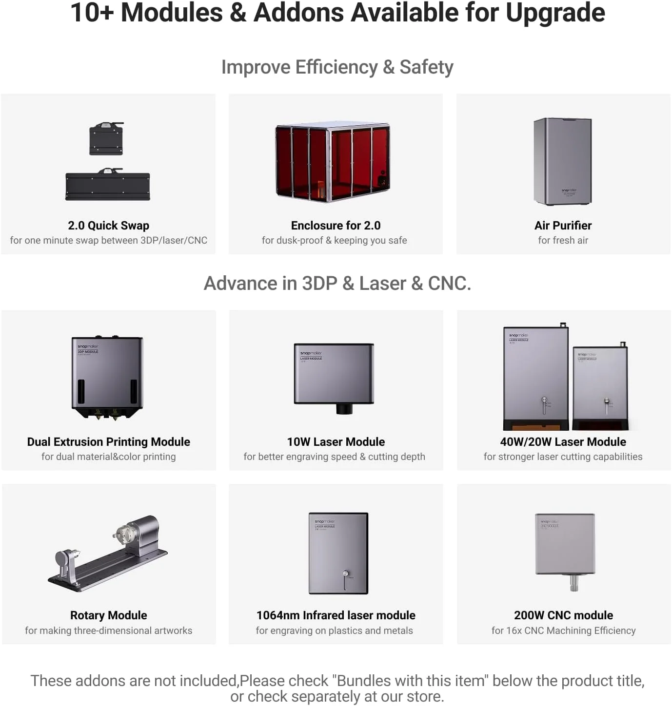 دستگاه سه بعدی Snapmaker 2.0 A350T با قابلیت چاپ سه بعدی، حکاکی لیزری و CNC، طراحی ماژولار، نرم افزار 3 در 1، ابعاد چاپ بزرگ 320x350x330 میلی متر، بدنه تمام فلزی با صفحه لمسی 5 اینچی