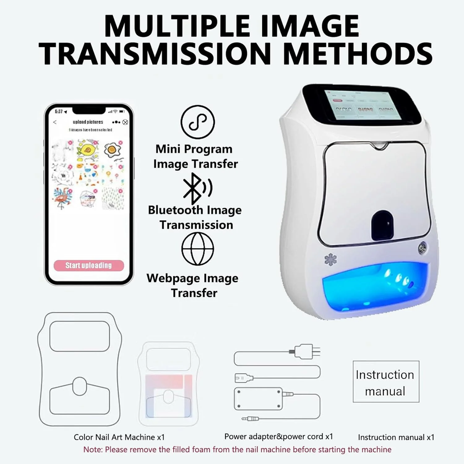 دستگاه چاپگر هوشمند سه بعدی ناخن - ربات سریع طراحی ناخن 10 ثانیه ای، چاپگر دیجیتال هوشمند برای کودکان، سالن های ناخن و دوستداران ناخن - ایده آل برای مانیکور و طرح های خلاقانه