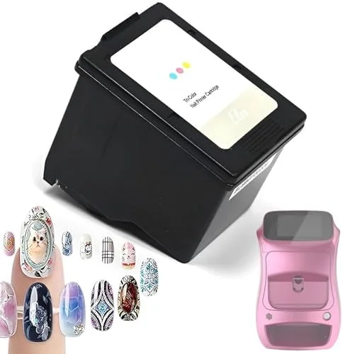 دستگاه چاپگر هوشمند ناخن سه بعدی - چاپگر خودکار چند منظوره طراحی ناخن با پشتیبانی از WiFi/USB/DIY برای استفاده در منزل و استودیو ناخن - شامل کارتریج جوهر