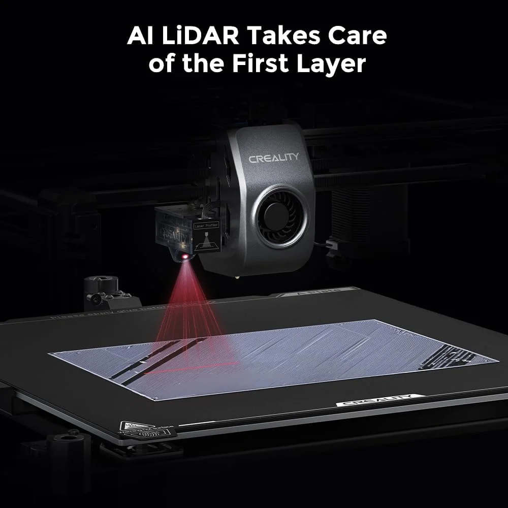 پرینتر سه بعدی کروایلی K1 Max با سرعت چاپ 600mm/s و شتاب 20000mm/s²، ساختار Core XY، حجم ساخت بزرگ، تراز خودکار، اکسترودر دوگانه و فیلامنت PLA پرینتر سه بعدی با سرعت بالا