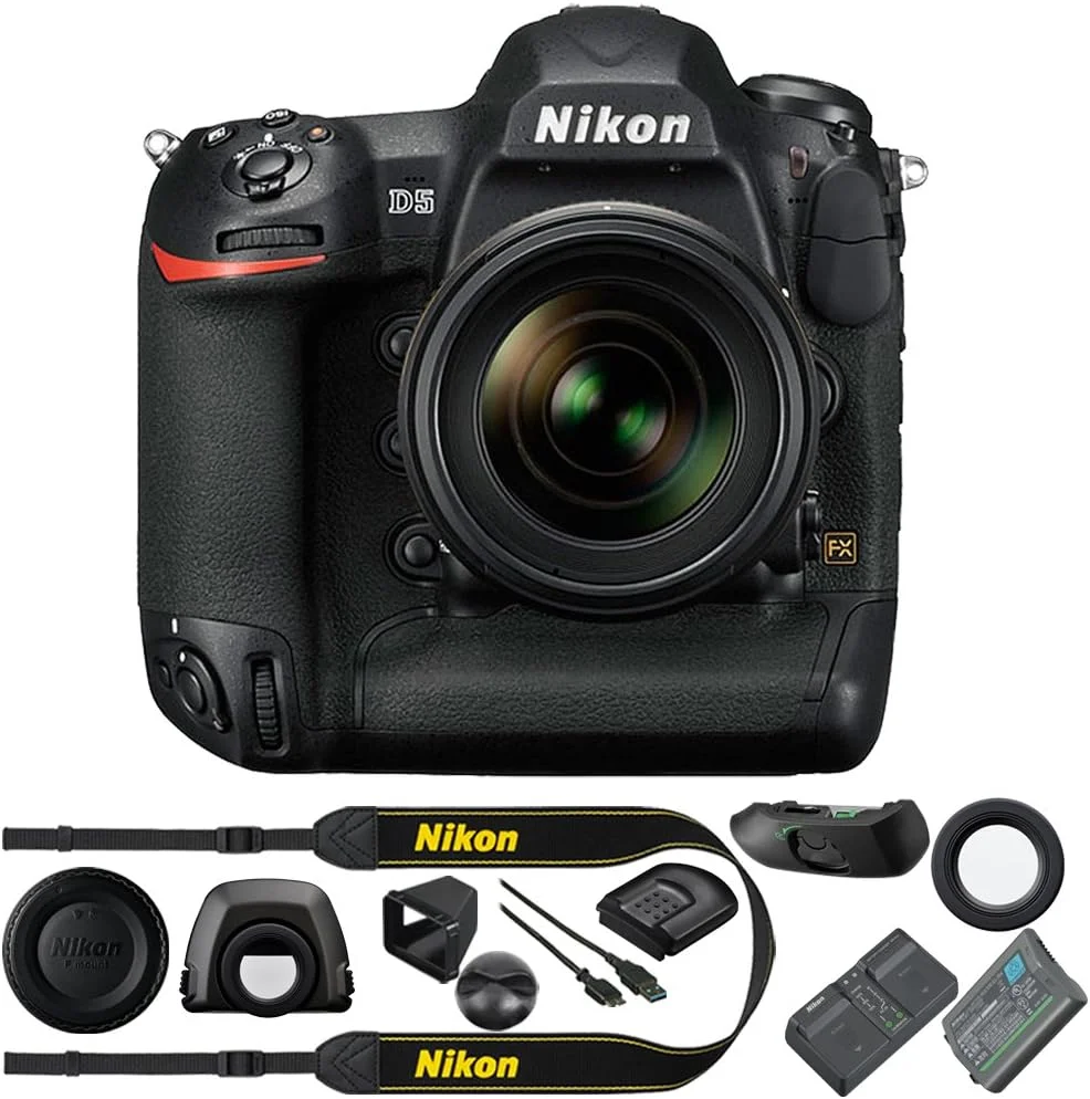 دوربین دیجیتال نیکون D5 DSLR 20.8 مگاپیکسل، دارای دو درگاه XQD - مشکی