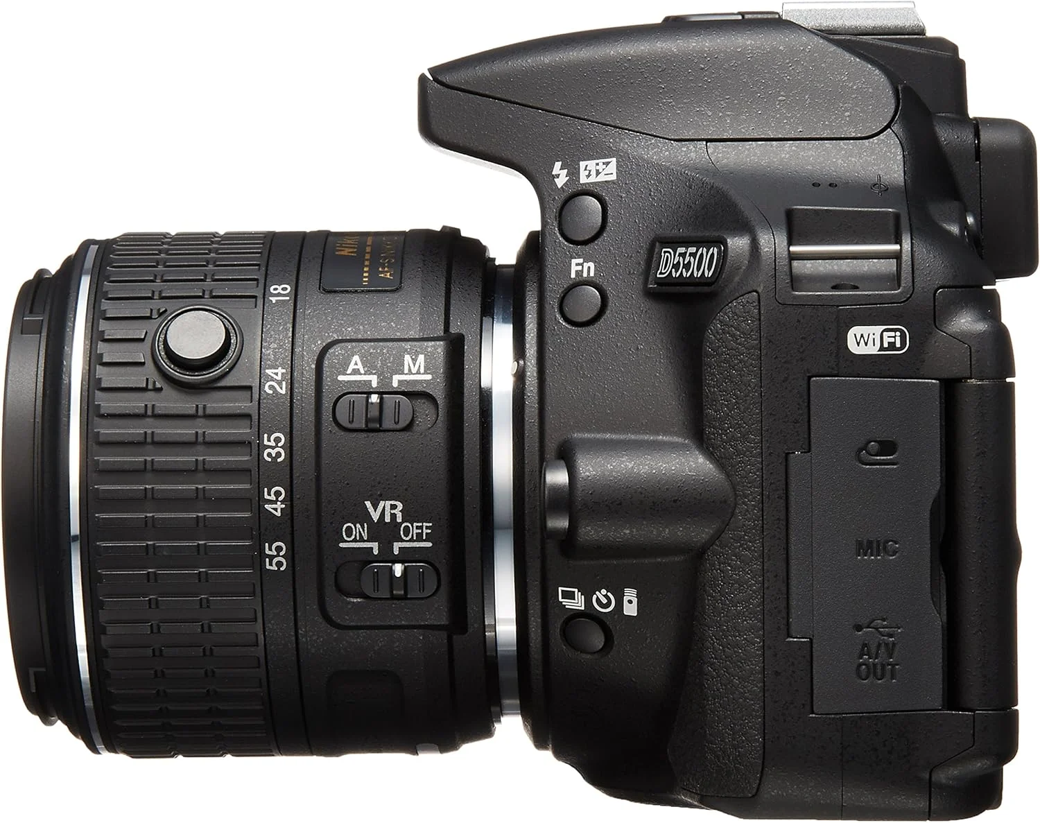 دوربین دیجیتال SLR نیکون D5500 کیت لنز زوم دوتایی مشکی - نسخه بین المللی