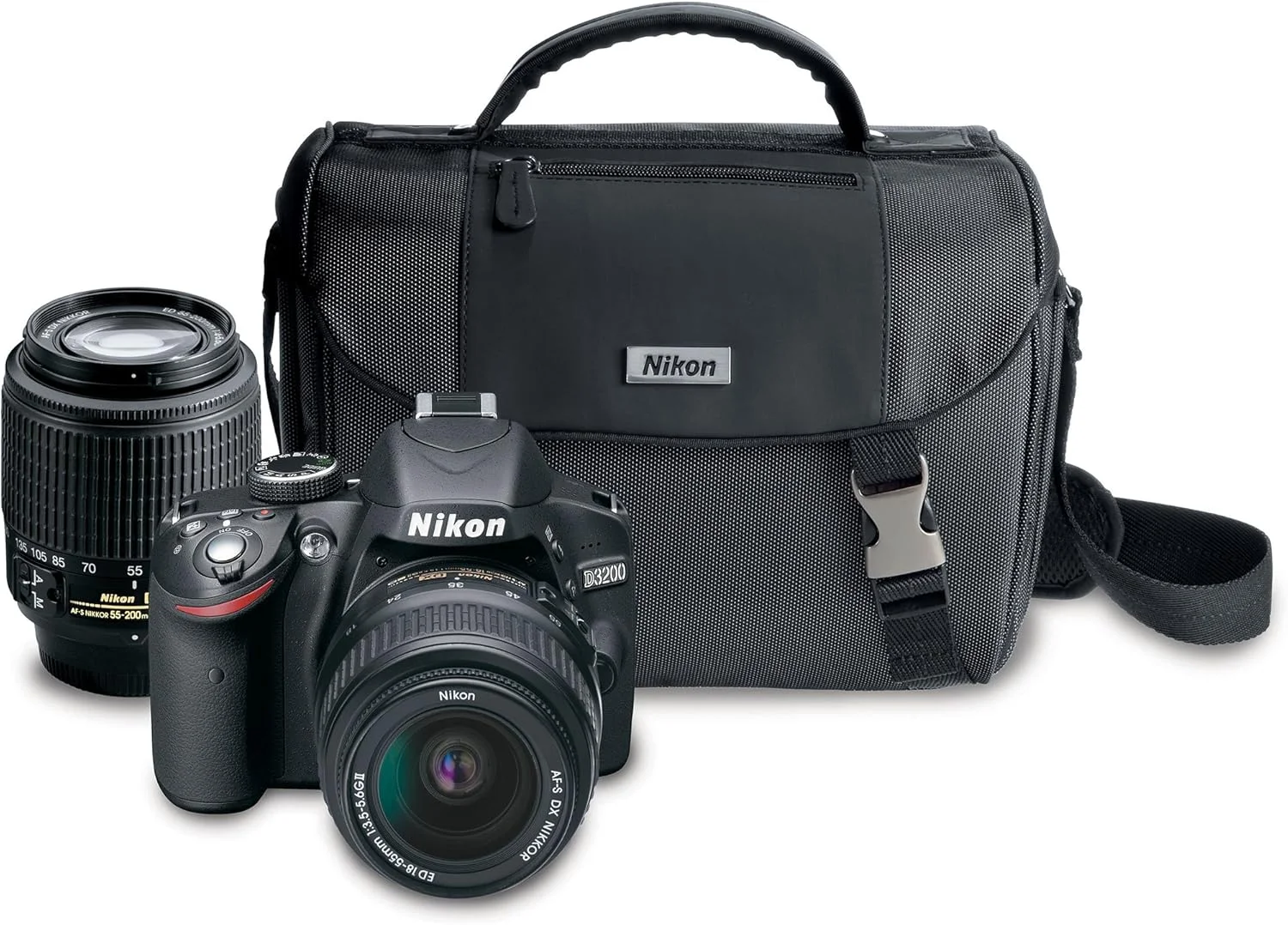 دوربین دیجیتال SLR نیکون D3200 با حسگر 24 مگاپیکسل به همراه 2 لنز - مشکی