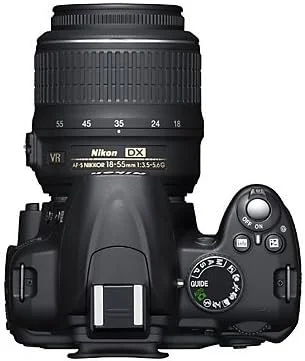 دوربین دیجیتال SLR نیکون D3000 با حسگر 10.2 مگاپیکسل به همراه لنز زوم 18-55 میلی‌متری f/3.5-5.6G AF-S DX VR Nikkor (بازسازی شده)