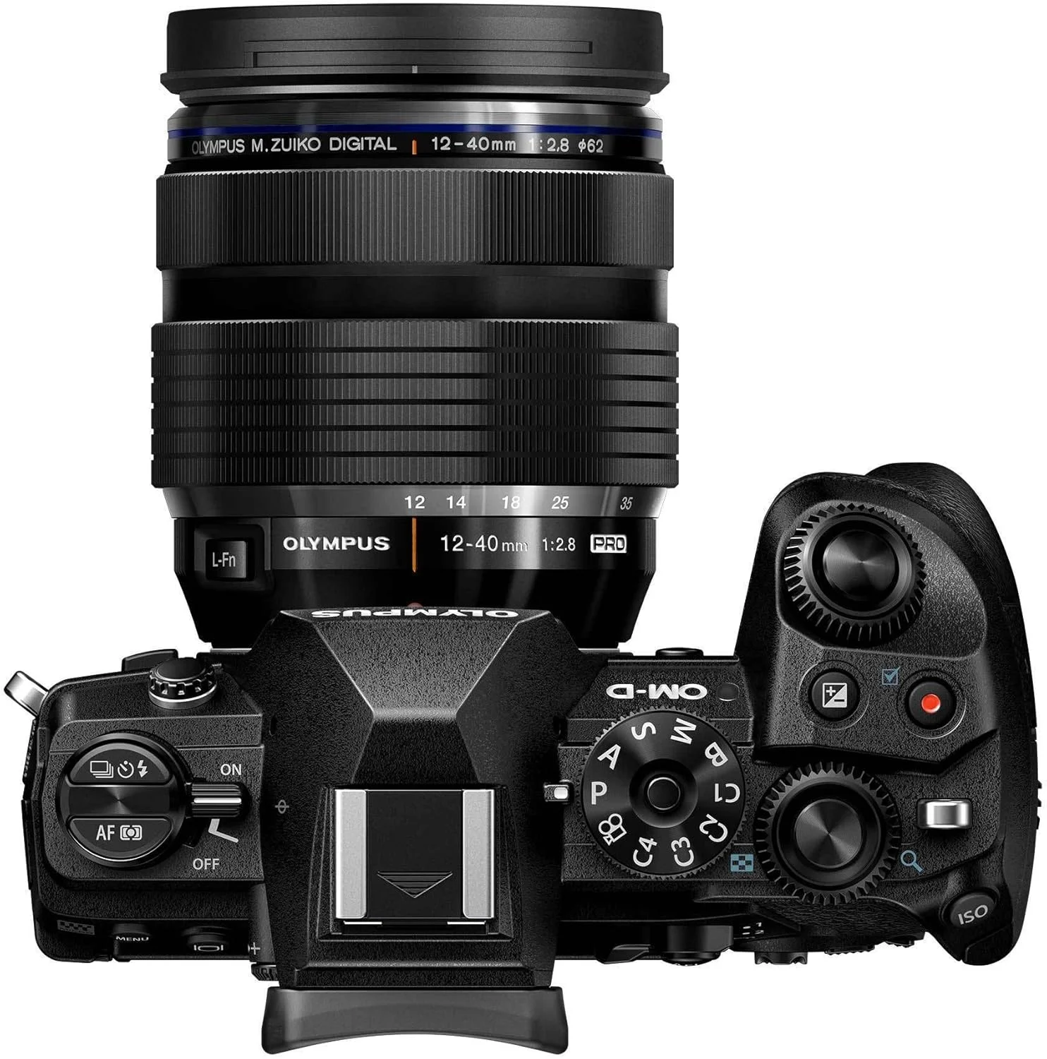 بدنه مشکی دوربین OM SYSTEM Olympus OM-D E-M1 Mark III به همراه لنز M.Zuiko Digital ED 12-40mm F2.8 PRO