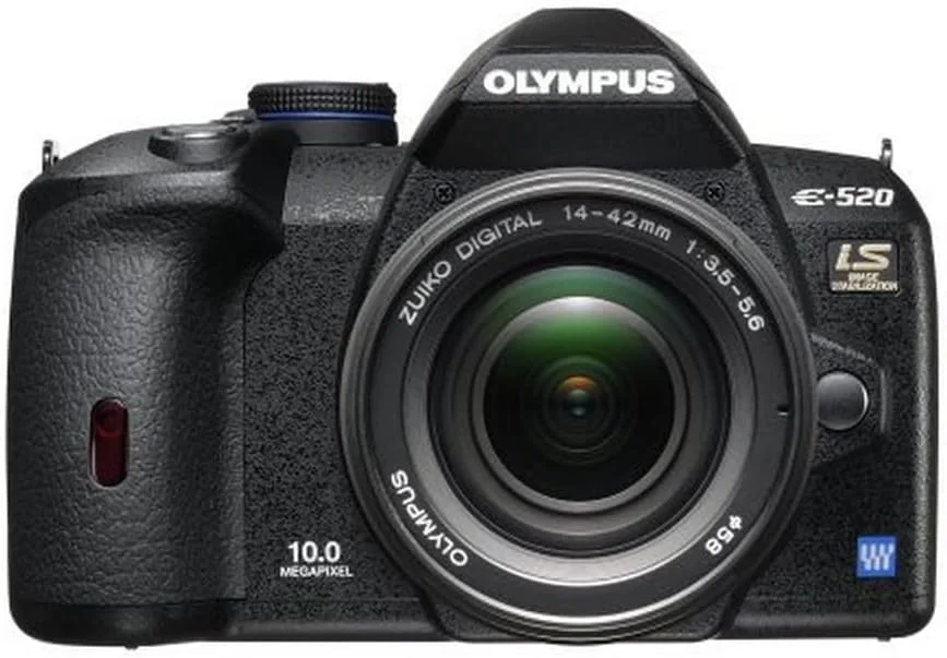 دوربین دیجیتال SLR مدل OM SYSTEM OLYMPUS Evolt E520 با حسگر 10 مگاپیکسل و لرزشگیر تصویر به همراه لنز 14-42mm f/3.5-5.6 Zuiko