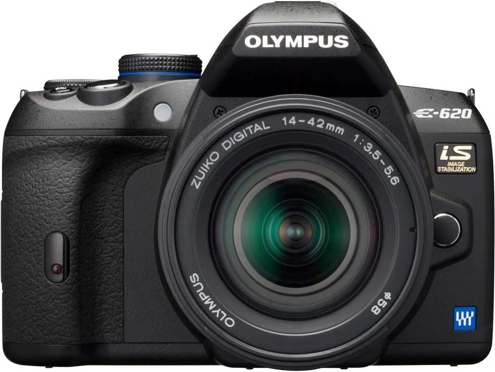 OM SYSTEM OLYMPUS Evolt E620 12.3MP DSLR with IS, 2.7-inch Swivel LCD with 14-42mm f/3.5-5.6 Zuiko Lens