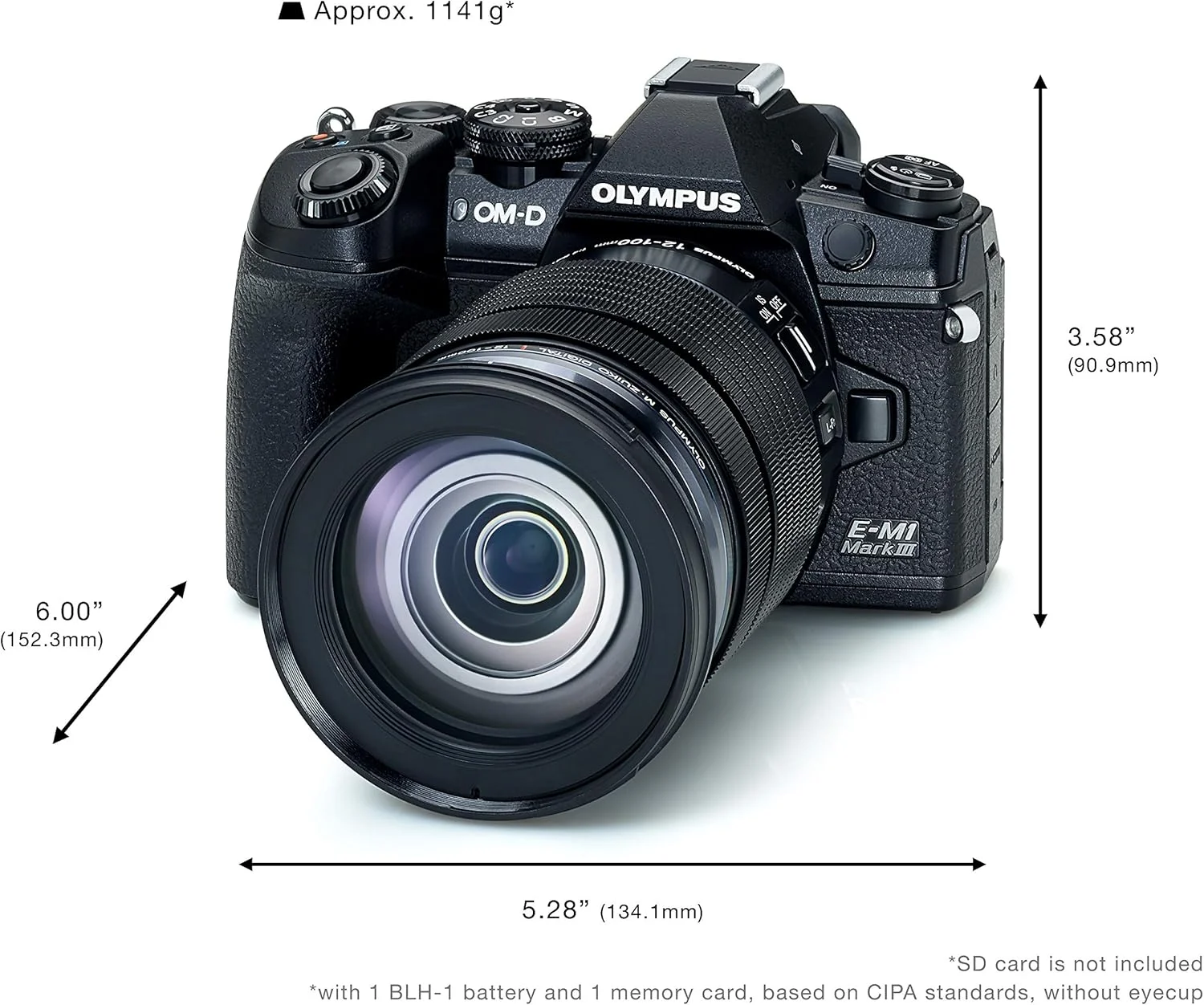 دوربین بدون آینه مشکی OM SYSTEM Olympus OM-D E-M1 Mark III به همراه لنز M.Zuiko Digital ED 12-100mm F4.0 is PRO