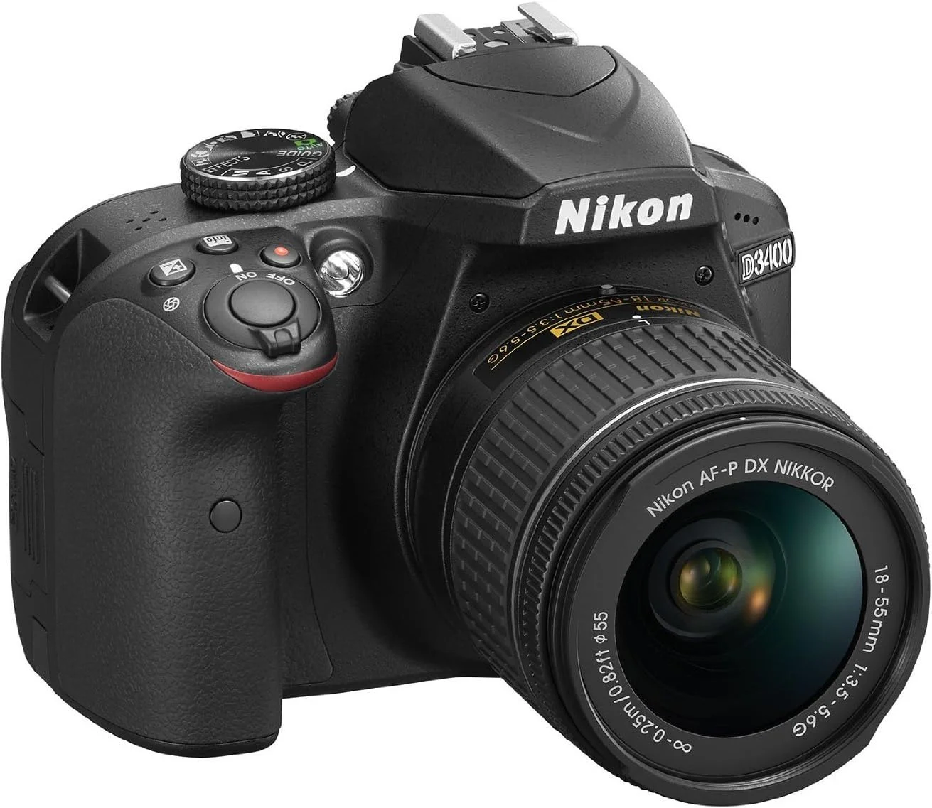 دوربین نیکون D3400 به همراه لنز AF-P DX NIKKOR 18-55mm f/3.5-5.6G VR (مشکی) دوربین نیکون D3400 به همراه لنز AF-P DX NIKKOR 18-55mm f/3.5-5.6G VR (مشکی)