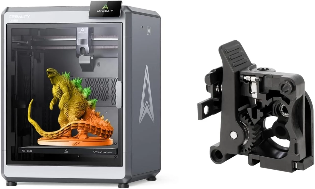 چاپگر سه بعدی Comgrow Creality K2 Plus، پشتیبانی از نیازهای چاپ چند رنگ CFS، حداکثر سرعت 600 میلی متر بر ثانیه، سیستم موتور پله ای-سروو، چاپ با دمای بالا 350 درجه سانتیگراد و پوشش جلویی اکسترودر K2 Plus