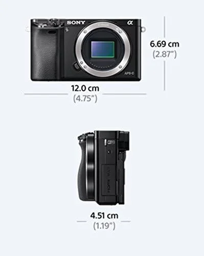دوربین دیجیتال لنز قابل تعویض سونی A6000 با کیت لنز SELP1650 - مشکی (24.3 مگاپیکسل)