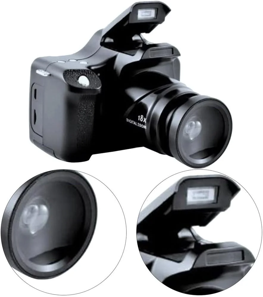 دوربین عکاسی دیجیتال 2.7 اینچی برای نوجوانان، دوربین دیجیتال SLR قابل شارژ، لنز فوق عریض ماکرو، دوربین فیلمبرداری دیجیتال 3.0 اینچی با کیفیت بالا