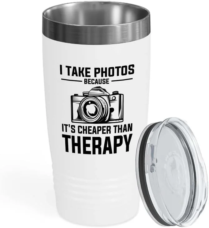 ماگ سفری وایکینگ سفید با طرح عکاس - من عکس می گیرم - فیلمبردار، عکاسی، تصاویر، فتوژورنالیست