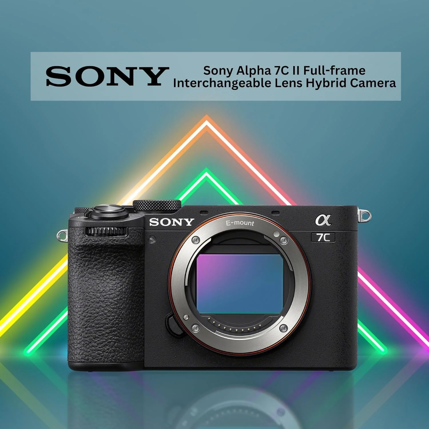 دوربین هیبریدی فول فریم Sony Alpha 7C II با لنز 28-60 میلی‌متری (مشکی) به همراه باتری‌های لیتیوم یونی، کیف و کیت تمیزکننده، مجموعه نرم‌افزاری، کارت‌خوان و جعبه نگهداری، کارت حافظه (6 قطعه)