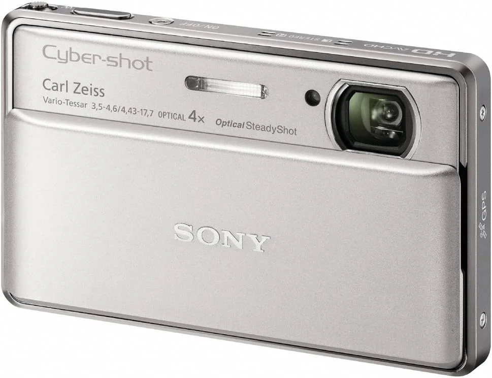 دوربین دیجیتال سونی سایبرشات DSC-TX100V با حسگر CMOS Exmor R با رزولوشن 16.2 مگاپیکسل، صفحه نمایش لمسی 3.5 اینچی OLED، پانورامای سه بعدی و فیلمبرداری Full HD 1080/60p (نقره ای)