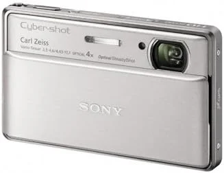 دوربین دیجیتال سونی سایبرشات DSC-TX100V با حسگر CMOS Exmor R با رزولوشن 16.2 مگاپیکسل، صفحه نمایش لمسی 3.5 اینچی OLED، پانورامای سه بعدی و فیلمبرداری Full HD 1080/60p (نقره ای)