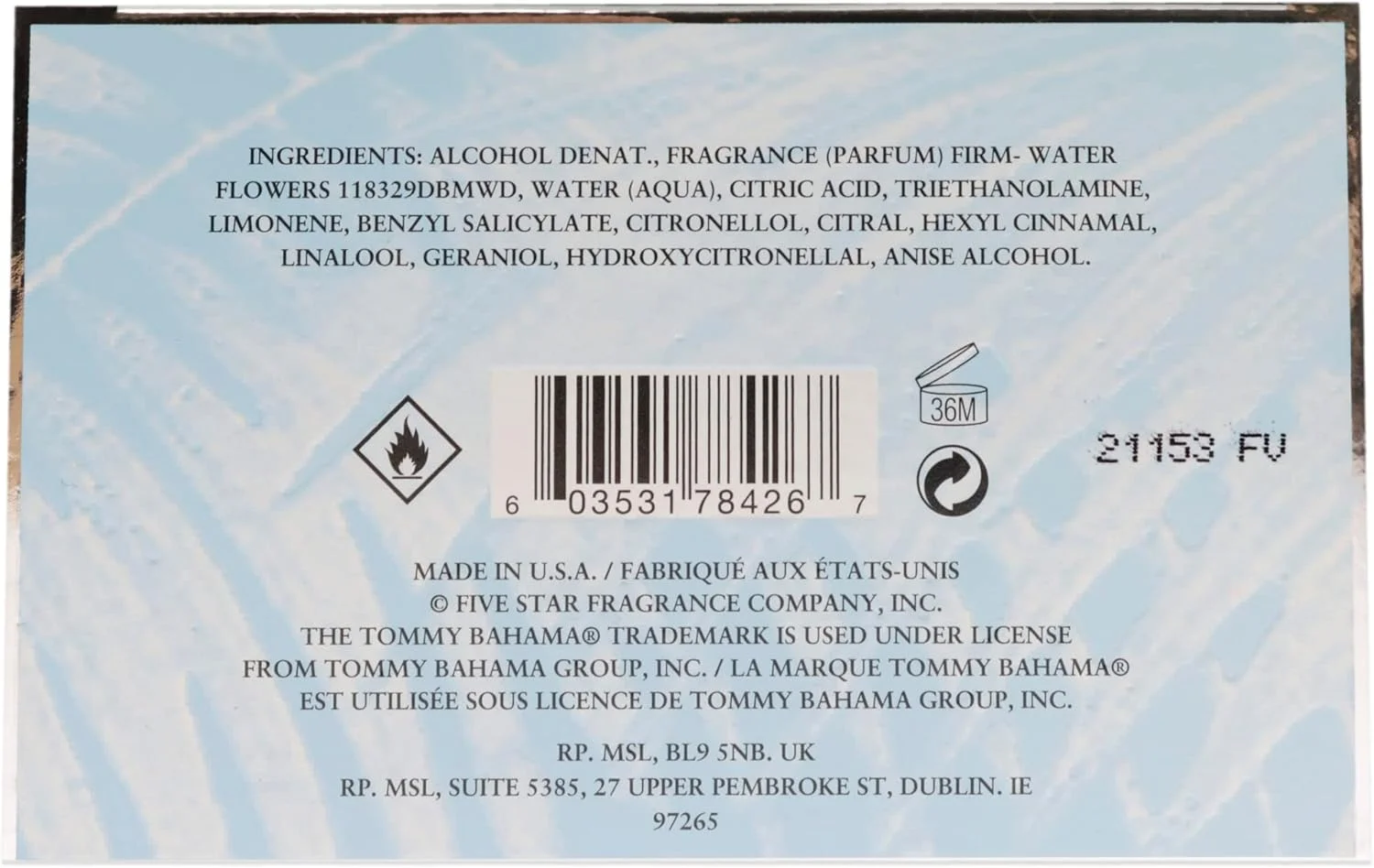 ادکلن زنانه تامی باهاما مارتینیک وری کول، 100 میلی لیتر