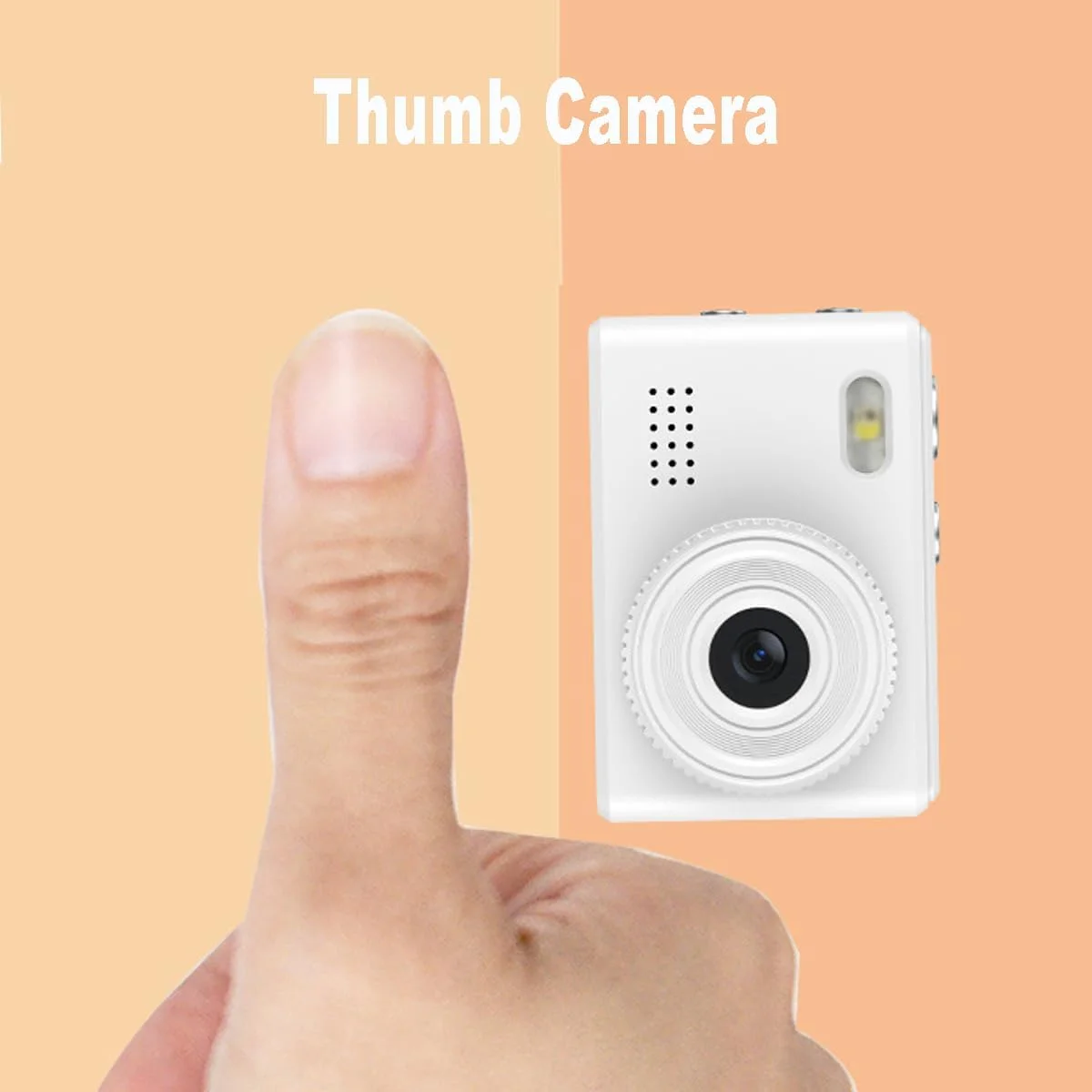 دوربین انگشتی کوچک مناسب تمام سنین، قابل حمل و سرگرم کننده، قابل اتصال به کامپیوتر و تلفن همراه، همراه با کارت TF (سفید)