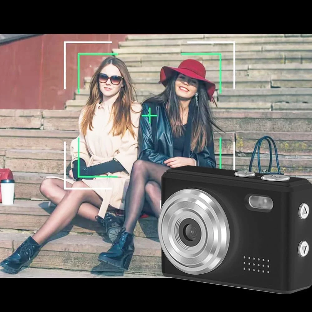 دوربین انگشتی کوچک مناسب همه سنین، قابل حمل و سرگرم کننده، قابل اتصال به کامپیوتر و تلفن همراه، همراه با کارت TF (مشکی)