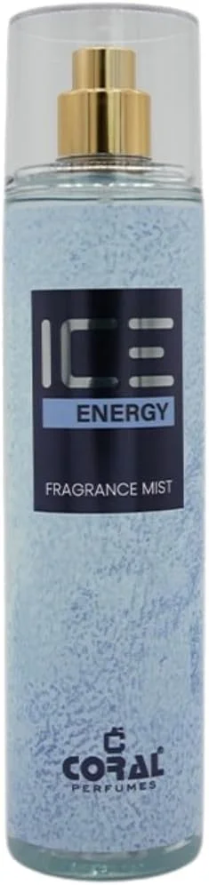 اسپری خوشبو کننده بدن مردانه Coral Ice Energy - 250 میلی لیتر | طراوت بخش با رایحه مرکبات و آبزی | ماندگاری بالا و رایحه خنک و انرژی زا | ساخت دبی توسط Coral Perfumes