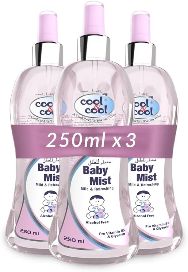 ادکلن کودک کول اند کول 250 میلی لیتر (بسته 3 عددی) بدون الکل، بدون پارابن، گلیسیرین، ملایم و با طراوت - 750 میلی لیتر