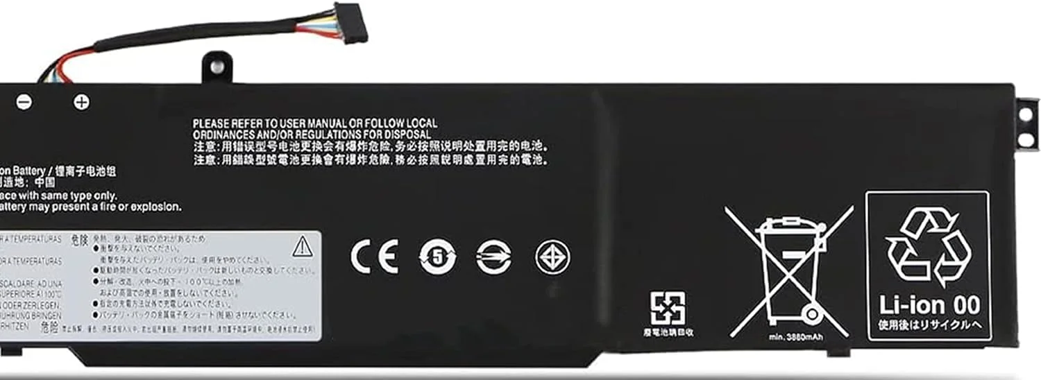 باتری لپ تاپ 11.34V 45Wh/4000mAh مدل L17M3PB1 سازگار با لپ تاپ های Lenovo IdeaPad 330-17ICH و 330-15ICH و پارت نامبرهای L17C3PB0, L17D3PB0, 5B10Q71252, 5B10Q71251, 5B10Q71254, 5B10 W67266