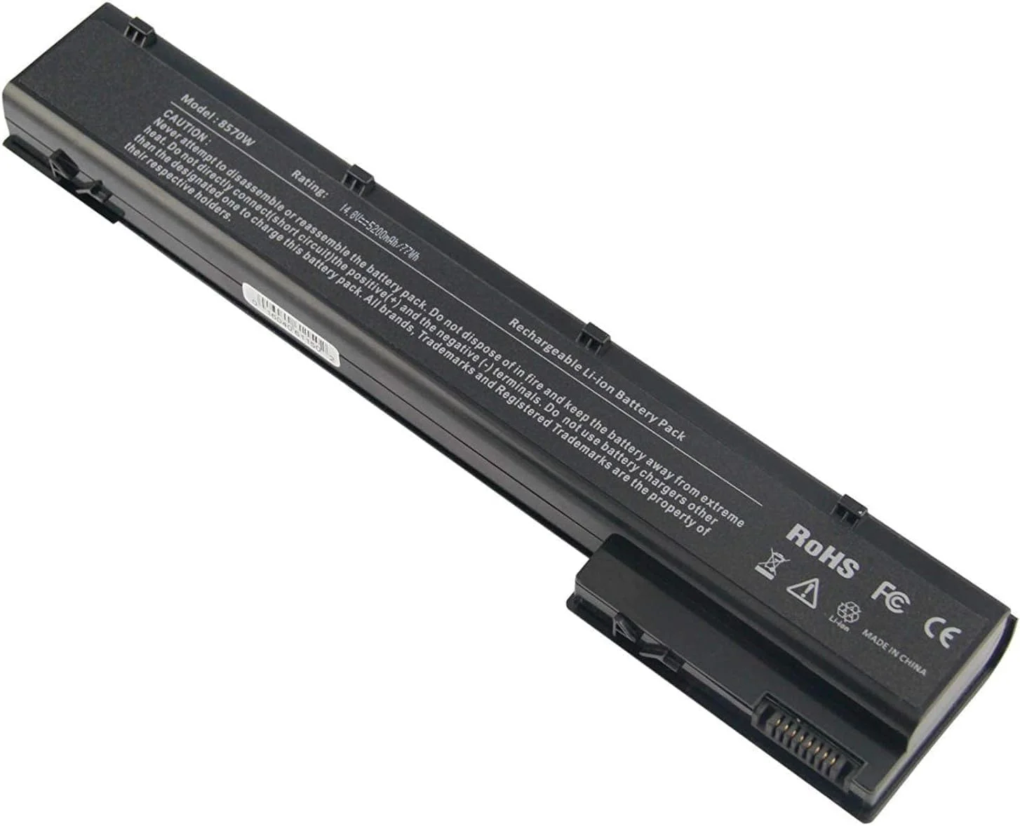باتری جدید جایگزین لپ تاپ زکسن برای ایستگاه کاری موبایل HP EliteBook 8560w 8570w 8760w 8770w، 5200mAh/14.8V/6-Cells