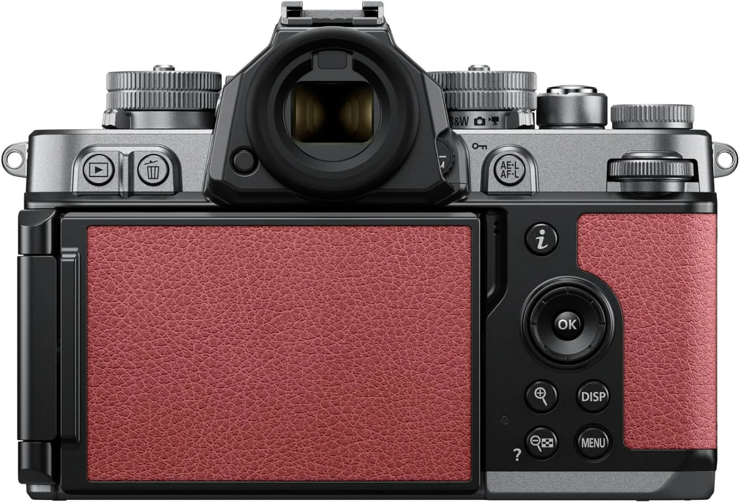 دوربین بدون آینه نیکون Zf با حسگر فول فریم 24.5 مگاپیکسلی، فیلمبرداری 4K UHD با سرعت 30 فریم بر ثانیه، صفحه لمسی متغیر، منظره یاب OLED، دو اسلات کارت حافظه (نقره ای و صورتی بنفش)