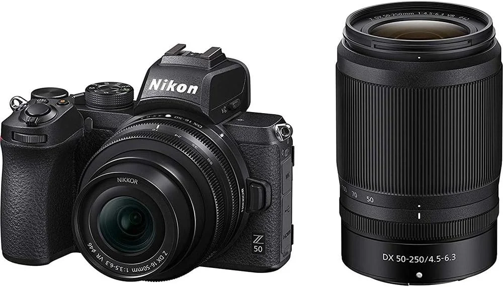 دوربین بدون آینه نیکون 1632B Z50 DX با لنز NIKKOR Z DX 16-50mm و 50-250mm VR - (بازسازی شده)
