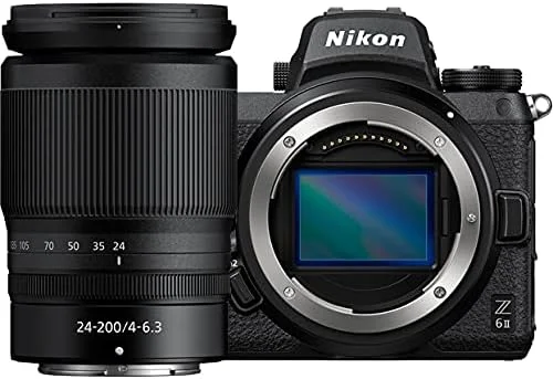 بسته دوربین بدون آینه فول فریم نیکون Z 6II به همراه لنز تله فوتو زوم NIKKOR Z 24-200mm F4-6.3 VR و آداپتور نصب Nikon FTZ II (شامل 3 قلم کالا)