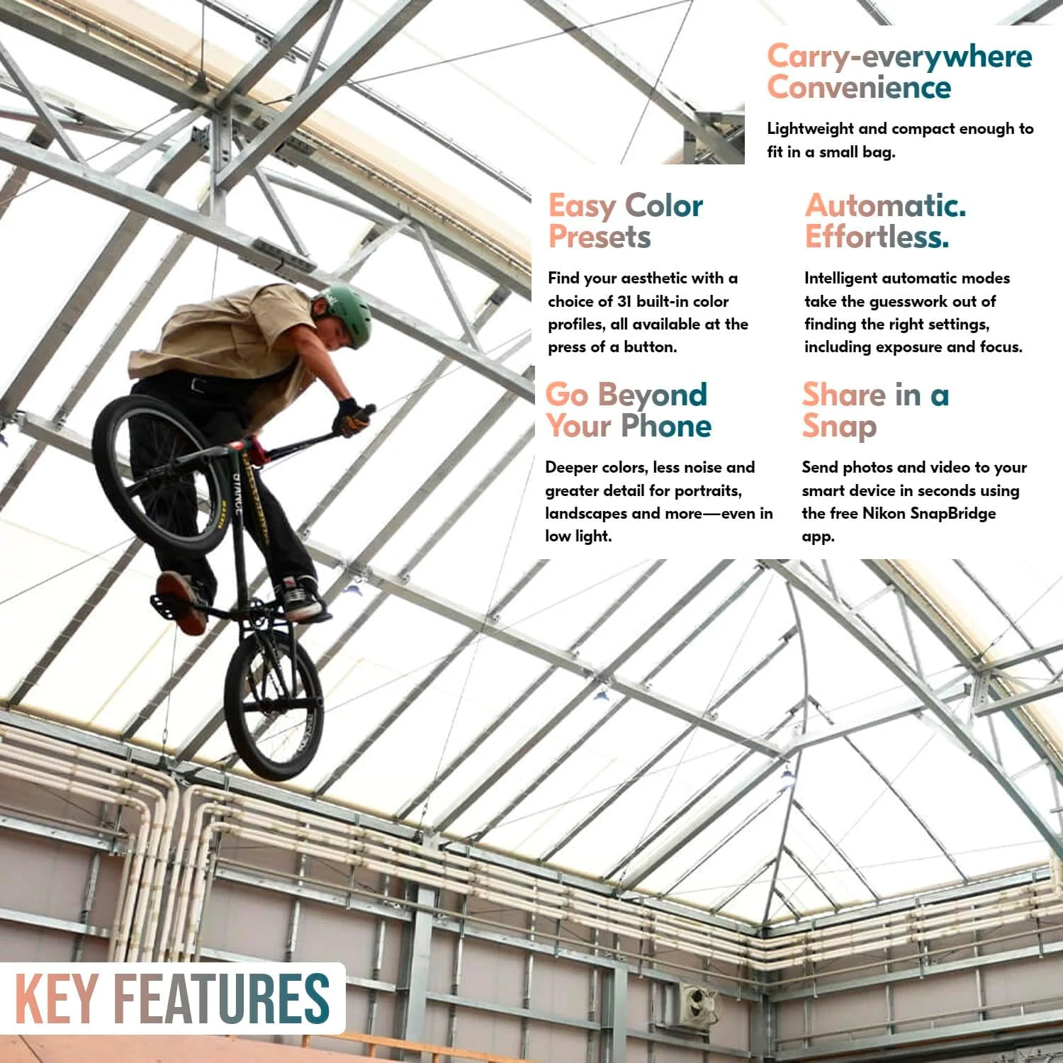 دوربین بدون آینه نیکون Z50 II با حسگر 20.9 مگاپیکسلی DX، سبک و جمع و جور به همراه لنز 16-50 میلی‌متری و آداپتور مانت نیکون FTZ II (2 قطعه) (بازسازی شده)