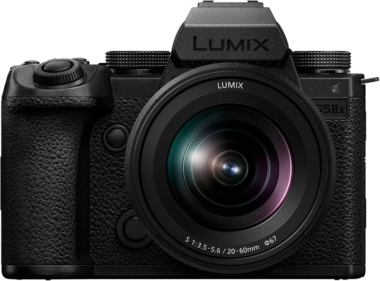 دوربین بدون آینه پاناسونیک LUMIX S5IIX، فول فریم 24.2 مگاپیکسل با فوکوس خودکار هیبریدی فازی، ضبط نامحدود 10 بیتی 4:2:2، Pro-Res 5.8K، خروجی RAW از طریق HDMI، استریم IP با لنز 20-60mm F3.5-5.6 - DC-S5M2XKK
