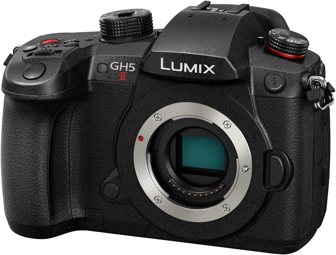 دوربین بدون آینه پاناسونیک LUMIX GH5II به همراه کارت حافظه 128 گیگابایتی، کیف رودوشی، محافظ صفحه نمایش و کیت تمیز کننده