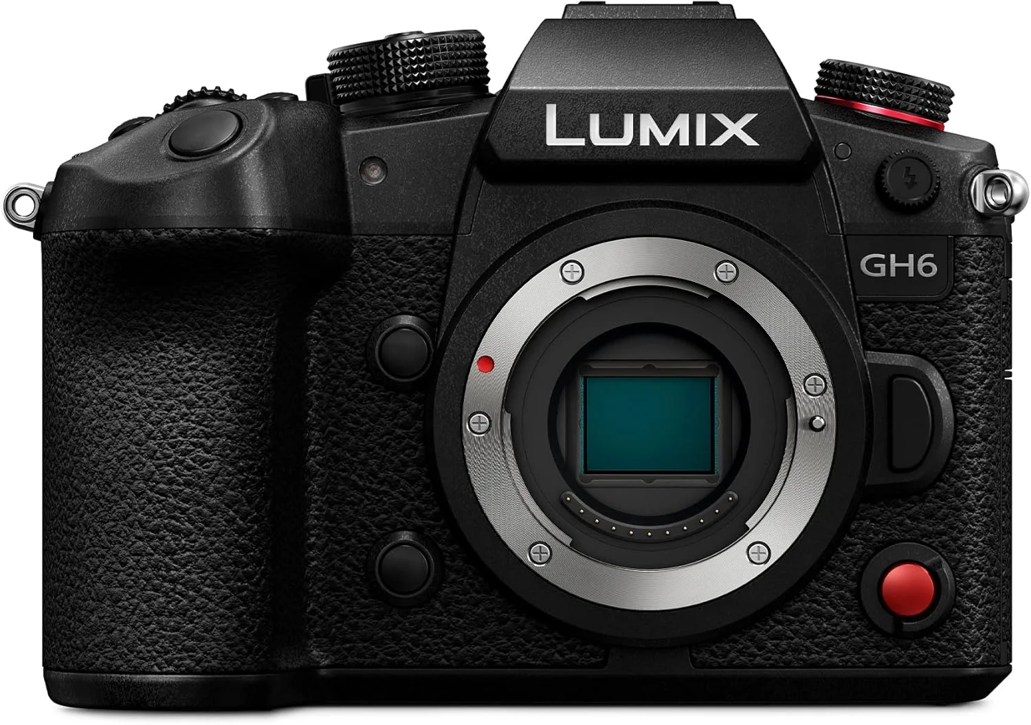 دوربین بدون آینه پاناسونیک LUMIX GH6، با حسگر میکرو چهار سوم 25.2 مگاپیکسلی، ضبط ویدیویی نامحدود C4K/4K 4:2:2 10 بیتی، تثبیت کننده تصویر دوگانه 5 محوره 7.5 استاپ – مدل DC-GH6BODY مشکی