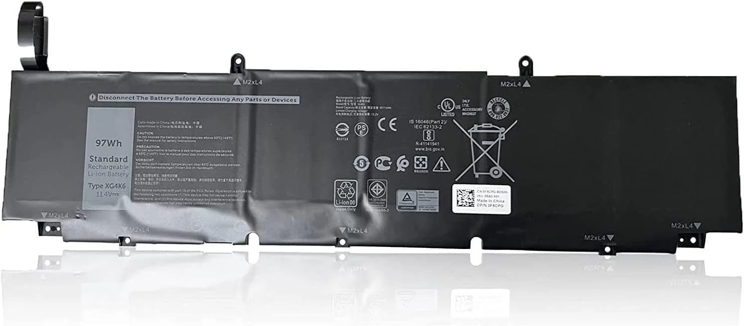 باتری لپ تاپ 97Wh XG4K6 مناسب برای De.ll XPS 17 9700 9710 9720 9730 Precision 5750 5760 5770 Mobile Workstation سری P92F P92F001 P92F002 P92F003 F8CPG 01RRR 3F8CPG 5XJ6R KVPMY 0YY3V KRDHV 0F8CPG 3ICP7/54