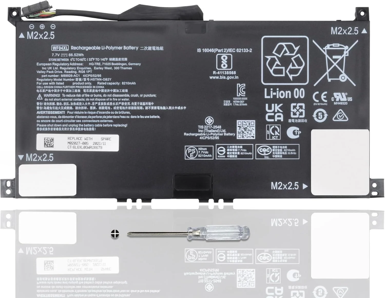 باتری لپ تاپ WF04XL جایگزین برای اچ پی Envy 13 اینچ X360 سری 13-BF0000 13-BF0000CI 13-BF0000NC 13-BF0000NX 13-BF0024NA 13-BF0011NA 13-BF0123NW 13-BF0977ND مدل HSTNN-OB2Y M89926-1D1