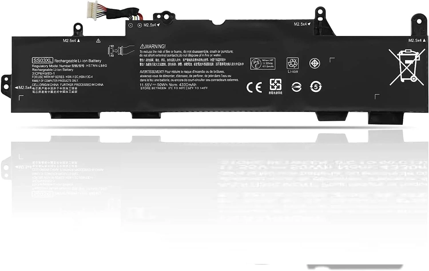 باتری لپ تاپ SS03XL برای HP EliteBook 830 840 846 G5 G6 730 735 745 G5 G6 ZBook 14U G5 MT44 MT45 Mobile Thin Client – سازگار با HSTNN-LB8G HSTNN-IB8C HSN-I13C-4 و غیره