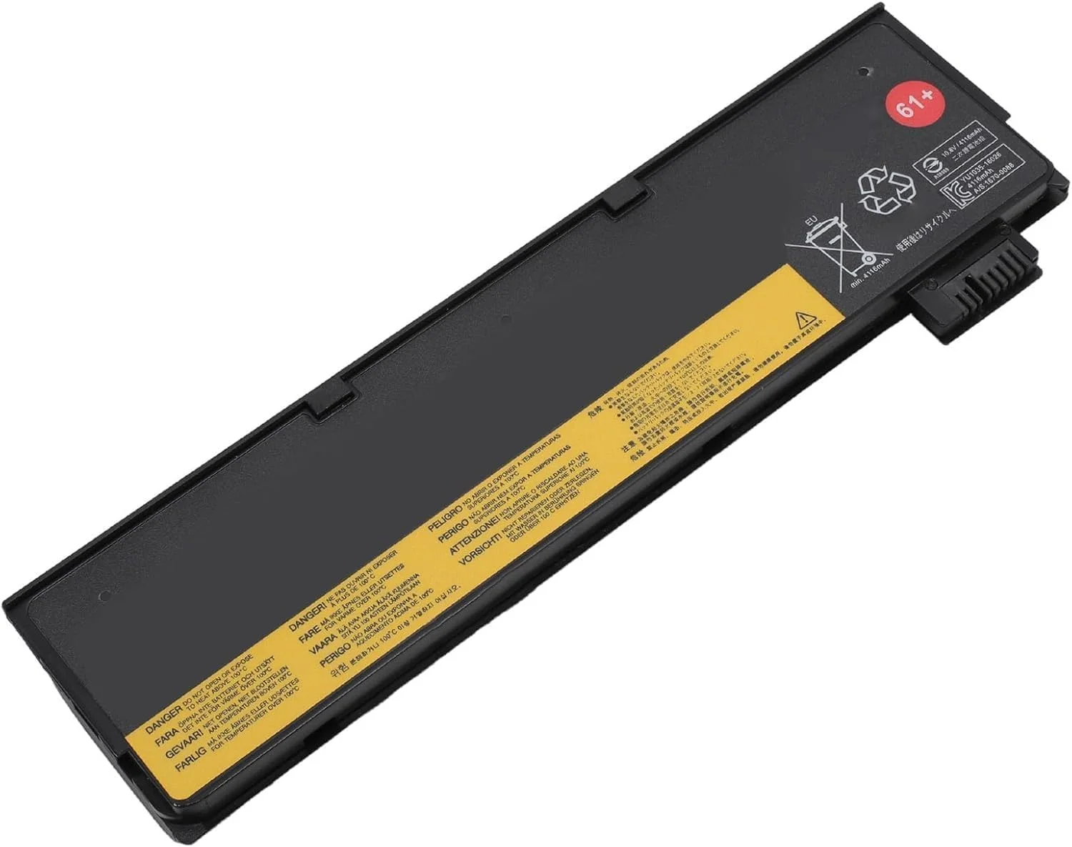 باتری لیتیومی جدید جایگزین برای لپ تاپ های T470 T480 T570 T580 P51S P52S، 4116mah، نصب آسان، 6 سلولی، مناسب برای Thinkpad