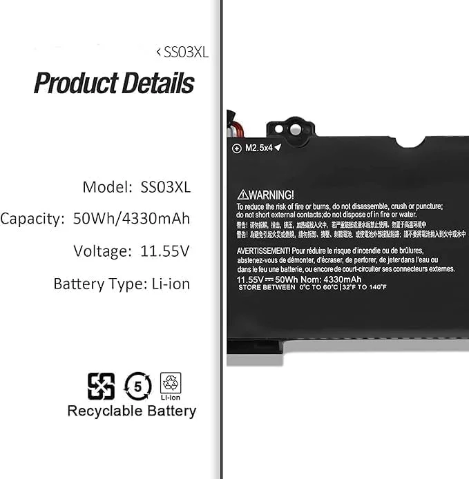 باطری لپ تاپ جدید SS03XL مناسب برای HP EliteBook 730 735 740 745 830 840 846 G5، EliteBook 735 745 830 840 846 G6، برای HP MT44 MT45 Mobile Thin Client ZBOOK 14U G5 G6 HSTNN-IB8C HSN-I13C-4 باطری لپ تاپ جدید SS03XL مناسب برای HP EliteBook 730 735 740 745 830 840 846 G5، EliteBook 735 745 830 840 846 G6، برای HP MT44 MT45 Mobile Thin Client ZBOOK 14U G5 G6 HSTNN-IB8C HSN-I13C-4