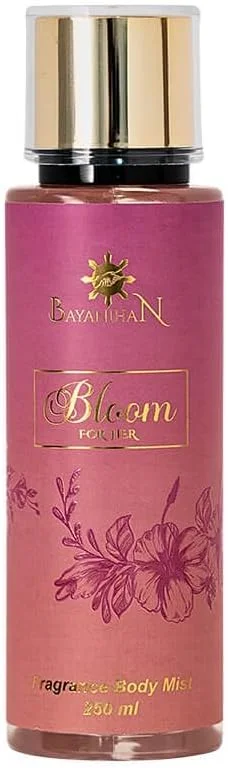 اسپری بدن زنانه بایانیان Bloom، رایحه گلی با انبه و پرتقال خونی، اسپری مایع 250 میلی لیتری، رایحه شیرین