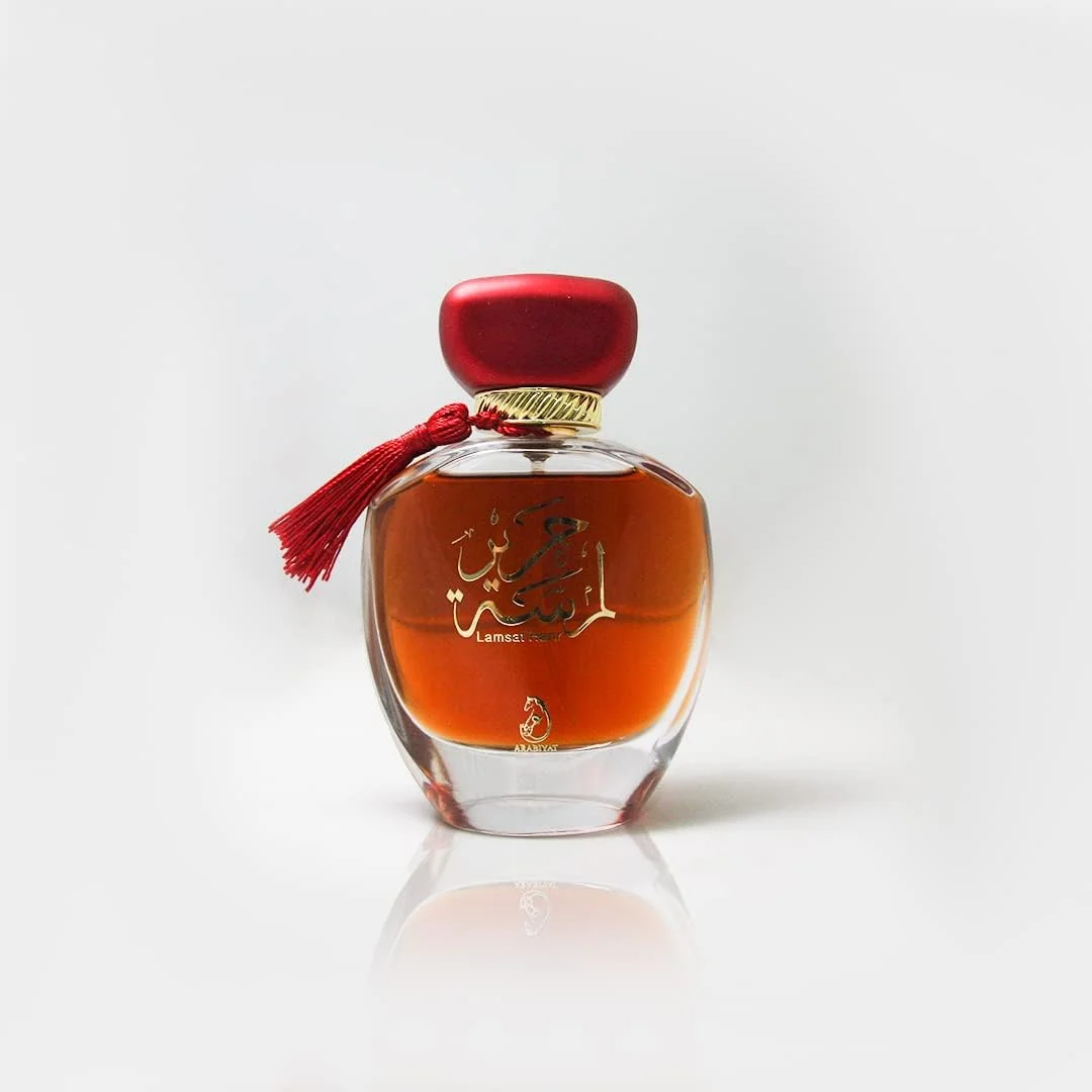 ادکلن زنانه عربیات لمسات حریر | اسپری خاورمیانه ای - رایحه ای شیرین، میوه ای و مشک دار برای زنان - 100 میلی لیتر